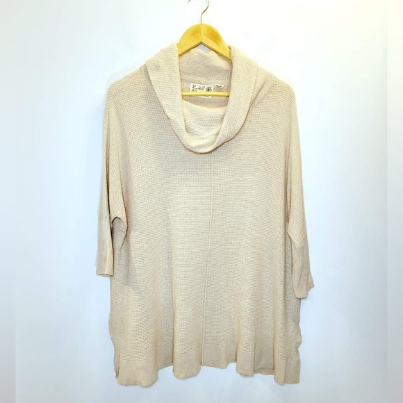 Anthropologie Field Flower Waffled Cowl Neck Sweater - Picture 4 of 4